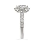 14K WHITE GOLD 1 3/4CT ROUND/BAGUETTE/HEZAGON STEP CUT DIAMOND LADIES RING - Image 4