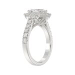 14K WHITE GOLD 2 1/4CT ROUND/BAGUETTE/HEXAGON DIAMOND LADIES RING - Image 3