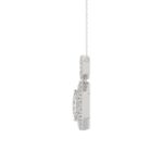 14K WHITE GOLD  1 1/2CT ROUND/HEZAGON DIAMOND STEP CUT DIAMOND LADIES PENDANT - Image 2