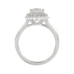 14K WHITE GOLD 1 1/4CT ROUND/HEXAGON DIAMOND LADIES RING - Image 2