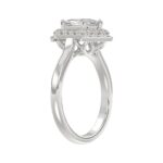 14K WHITE GOLD 1 1/4CT ROUND/HEXAGON DIAMOND LADIES RING - Image 3