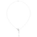 14K WHITE GOLD 1 3/4CT ROUND/PEAR DIAMOND LADIES NECKLACE