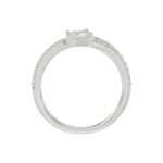 14K WHITE GOLD 1 1/4CT ROUND/LOZENGE DIAMOND LADIES RING - Image 2