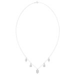 14K WHITE GOLD 3 1/2CT PEAR/HEXAGON/LOZENGE DIAMOND LADIES NECKLACE - Image 2