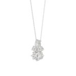 14K WHITE GOLD 1 1/2CT MARQUISE/PEAR/OVAL DIAMOND LADIIES PENDANT WITH CHAIN - Image 3