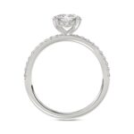 14K WHITE GOLD 1 3/4CT ROUND/CUSHION DIAMOND LADIES RING (CENTER STONE CUSHION DIAMOND 1 1/2CT) - Image 2