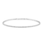 9K WHITE GOLD 1/6CT ROUND DIAMOND LADIES BANGLE