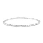 9K WHITE GOLD 1/5CT ROUND DIAMOND LADIES BANGLE