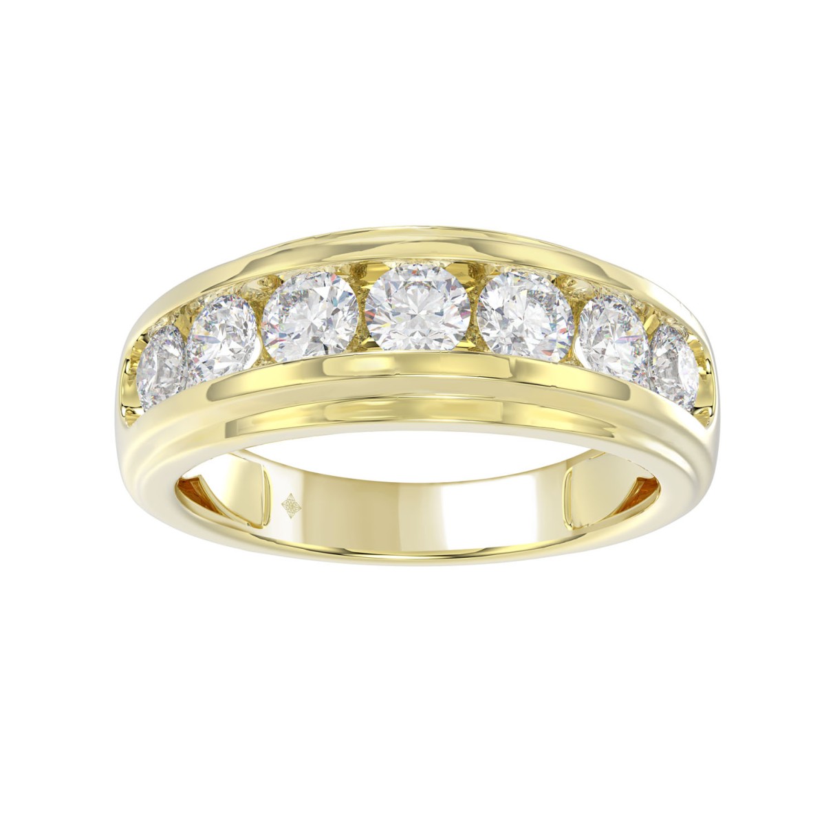 14K YELLOW GOLD 2.00CT ROUND DIAMOND MEN'S RING 1 14K YELLOW GOLD 2.00CT ROUND DIAMOND MEN'S RING - Image 1