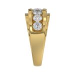 14K YELLOW GOLD 2.00CT ROUND DIAMOND MEN'S BAND - Image 4