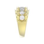 14K YELLOW GOLD 3.00CT ROUND DIAMOND MEN'S BAND - Image 3