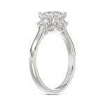 14K WHITE GOLD 1.00CT PRINCESS/ROUND DIAMOND LADIES RING (CENTER STONE PRINCESS DIAMOND 3/4CT) - Image 3