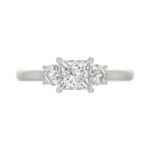 14K WHITE GOLD 1.00CT PRINCESS/ROUND DIAMOND LADIES RING (CENTER STONE PRINCESS DIAMOND 3/4CT) - Image 5