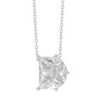 10K WHITE GOLD 2 1/3CT FANCY CUT ALPHABET DIAMOND LADIES PENDANT WITH CHAIN