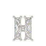 10K WHITE GOLD 1 1/3CT FANCY CUT ALPHABET DIAMOND LADIES PENDANT WITH CHAIN