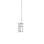 10K WHITE GOLD 1.00CT FANCY CUT ALPHABET DIAMOND LADIES PENDANT WITH CHAIN - Image 2