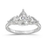 14K WHITE GOLD 2 5/8CT PEAR DIAMOND LADIES RING (CENTER STONE PEAR DIAMOND 1 1/2CT)