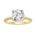 14K YELLOW GOLD 3.00CT ROUND DIAMOND LADIES RING (CENTER STONE ROUND DIAMOND 3CT)