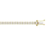 LADIES BRACELET 5CT ROUND DIAMOND 14K YELLOW GOLD - Image 2